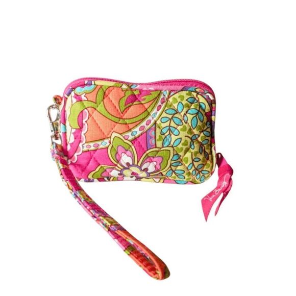 VERY BRADLEY Zip Around Wristlet In Pink Swirls - Picture 3 of 5